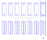 King Engine Bearings BMW M20/M50 2.0L/2.5L/2.7L Crankshaft Main Bearings Set - 7 Pairs Coated