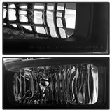 xTune Ford F250/350/450 Super Duty 05-07 Crystal Headlights Black Smoked HD-JH-FS05-AM-BSM
