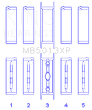 King Engine Bearings Chevy LS1/LS6/LS3 Performance Main Bearing Set - Size STD