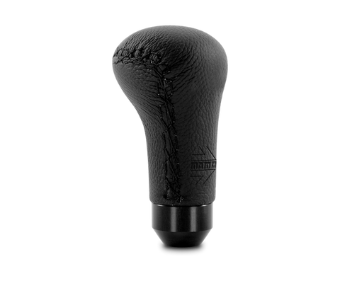 Momo Anatomico Shift Knob - Black Leather, Black Stitching