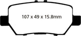 EBC 05-08 Acura RL 3.5 Greenstuff Rear Brake Pads