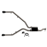 QTP 19-20 Ram 1500 304SS Screamer Cat-Back Exhaust Rear Split Exit w/4.5in Black Tips