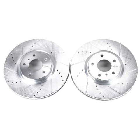 Power Stop 07-08 Infiniti G35 Front Evolution Drilled & Slotted Rotors - Pair