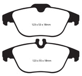 EBC 13-16 Mercedes-Benz GLK250 2.1 Twin TD Yellowstuff Rear Brake Pads