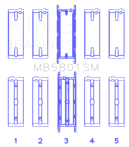 King Engine Bearings BMW S63 Crankshaft Main Bearing Set