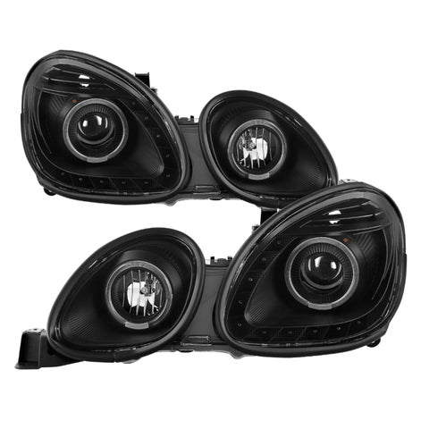 xTune Lexus GS300/GS400/GS430 98-05 Halogen Only Halo Projector Headlights Black PRO-JH-LGS98-LED-BK