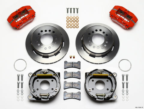 Wilwood Dynapro Low-Profile 11.00in P-Brake Kit - Red AMC 71-74 2.60in Offset