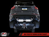AWE Tuning Ford Focus RS Touring Edition Cat-back Exhaust- Non-Resonated - Chrome Silver Tips