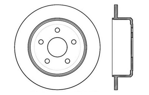 StopTech Power Slot 07-13 Jeep Wrangler Rear Left Drilled & Slotted Rotor