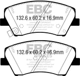 EBC 2017+ Hyundai Elantra 1.4L Turbo Yellowstuff Front Brake Pads