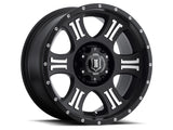 ICON Shield 17x8.5 6x135 6mm Offset 5in BS 87.1mm Bore Satin Black/Machined Wheel
