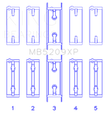 King Mitsubishi 4G63/4G64 7 Bolt 2nd Gen DSM and EVO I-IV Performance Main Bearing Set - Size STD