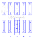 King Engine Bearings Ford Fiesta 1.25i (ZETEC) Crankshaft Main Bearing Set