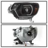 xTune Toyota Tacoma 12-15 Headlights - Light Bar DRL - Black PRO-JH-TTA12-LBDRL-BK