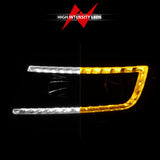 ANZO 11-13 Jeep Grand Cherokee (Factory Halogen Only) Projector Headlights w/Light Bar Swtchbk Black