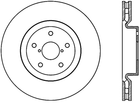 StopTech 05-17 Subaru WRX Cryo Drilled Sport Right Front Rotor