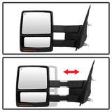 xTune Ford F150 07-14 Power Heated Amber LED Signal Telescoping Mirror Left MIR-FF15007S-PWH-AM-L