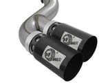 aFe Rebel XD 4in SS DPF-Back Exhaust 17-18 Ford Diesel Trucks V8-6.7L (td) w/ Dual Black Tips