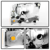 xTune Ford F250/350/450 Superduty 99-04 Crystal Headlights w/ Bumper Lights HD-JH-FF25099-AM-C