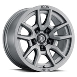 ICON Vector 5 17x8.5 5x5 -6mm Offset 4.5in BS 71.5mm Bore Titanium Wheel