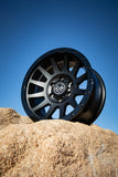 ICON Compression 17x8.5 5x5 -6mm Offset 4.5in BS 71.5mm Bore Double Black Wheel