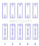 King Engine Bearings 2007+ Mitsubishi 4B11T EVO X Coated Performance Main Bearing Set - Size STDX