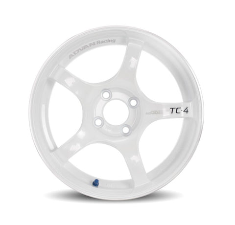 Advan TC4 18x9.5 +38 5-120 Racing White Wheel