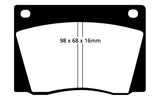 EBC 67-74 Ac 428 7.0 Yellowstuff Front Brake Pads