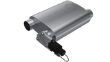 QTP 2.5in Weld-On 304SS Screamer Muffler w/Bolt-On QTEC Electric Cutout