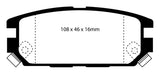EBC 91-93 Dodge Stealth 3.0 4WD Redstuff Rear Brake Pads