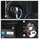 Spyder GMC Sierra 14-16 Projector Headlights Light Bar DRL Black PRO-YD-GS14-LBDRL-BK