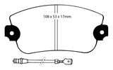 EBC 75-81 Lancia Beta 1.8L Greenstuff Front Brake Pads