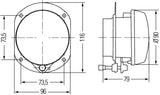 Hella 08-11 Mercedes Benz C350 Sport AMG Left Fog Lamp Assembly