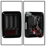 Spyder 07-16 Jeep Wrangler Version 2 Light Bar LED Tail Lights - Smoke (ALT-YD-JWA07V2-LBLED-BSM)