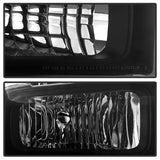 xTune Ford F250/350/450 Super Duty 05-07 Crystal Headlights Black Smoked HD-JH-FS05-AM-BSM