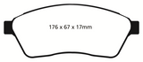 EBC 10-11 Cadillac SRX 2.8 Turbo Greenstuff Front Brake Pads
