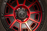 ICON Victory 17x8.5 6x135 6mm Offset 5in BS Satin Black w/Red Tint Wheel