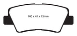 EBC 09-11 Hyundai Azera 3.3 Redstuff Rear Brake Pads