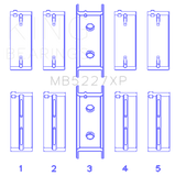 King Engine Bearings Mitsubishi 4G63/4G64 6 Bolt 1st Gen DSM Performance Main Bearing Set - Size STD