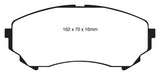 EBC 08-13 Cadillac CTS 3.6 (315mm Rear Rotors) Redstuff Front Brake Pads