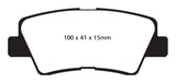 EBC 09-11 Hyundai Azera 3.3 Redstuff Rear Brake Pads