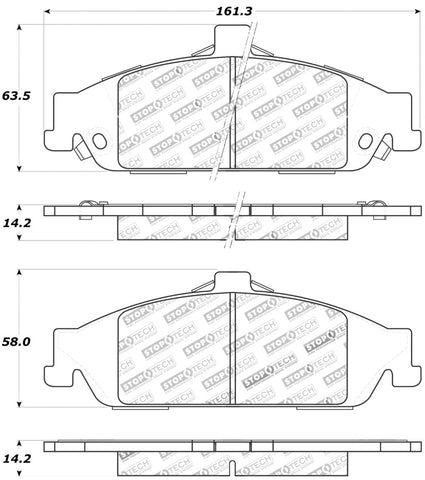 StopTech Sport Brake Pads w/Shims and Hardware - Rear