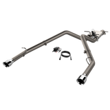 QTP 2019 + Ram 1500 CC/SB 5.7L Screamer 304 SS Cat Back Exhaust Split Rear Exit w/3in Tips