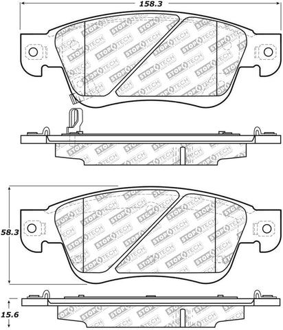 StopTech Street Select 07-08 Infiniti G35/ 08-13 G37/ 14-16 Q60 Front Brake Pads w/ Hardware