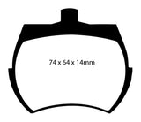 EBC 84-92 Austin Mini 1.0L Yellowstuff Front Brake Pads