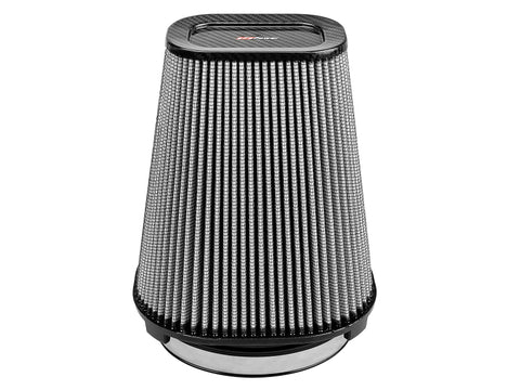 aFe MagnumFLOW Pro Dry S Air Filter (7.5x5.5in) F x (9x7in) B x (5.75x3.75in) T (Carbon) x 10in H